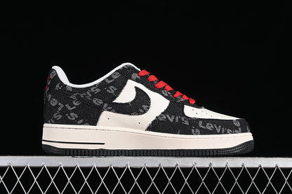 Air Force One Low X Levi's Black Jeans-White