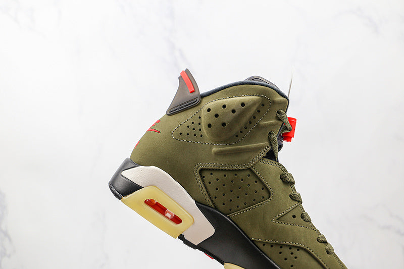 Air Jordan Retro 6 X Travis Scott Medium Olive/Black