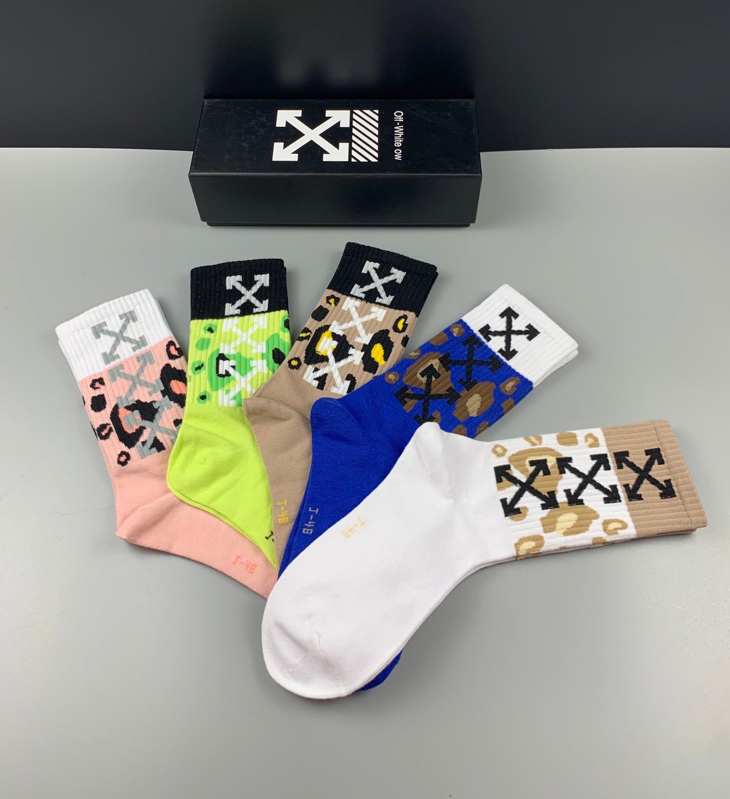 Off White Double Socks 5 Pack