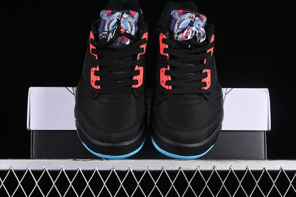 Air Jordan Retro 5 Low Black/Bright Crimson/Beta Blue