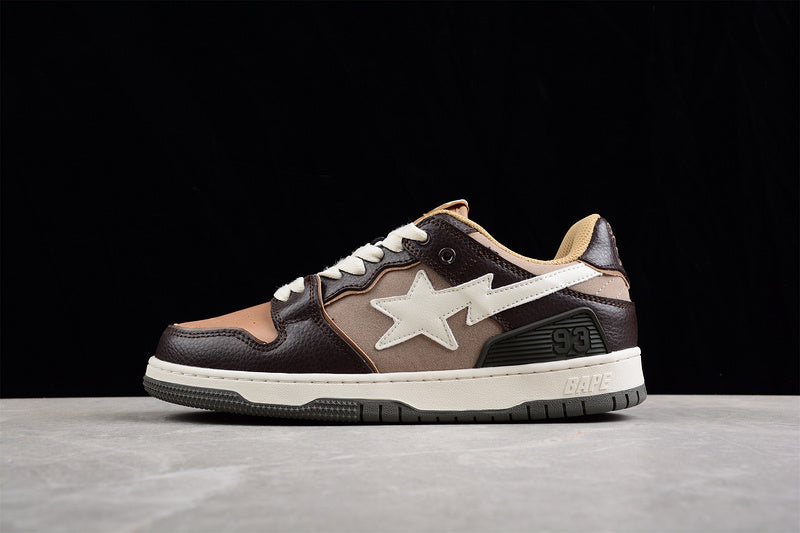 A BATHING APE® Sk8 Sta Cream Brown