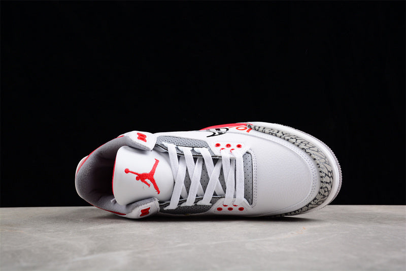 Air Jordan Retro 3 Fired Red White/Black-Grey