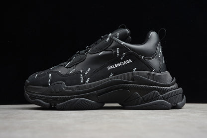 Balenciaga Triple S Black Logo White