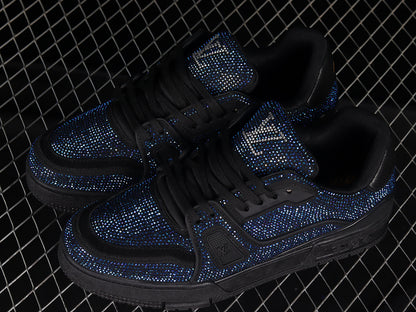 Louis Vuitton Trainer Blue Crystals