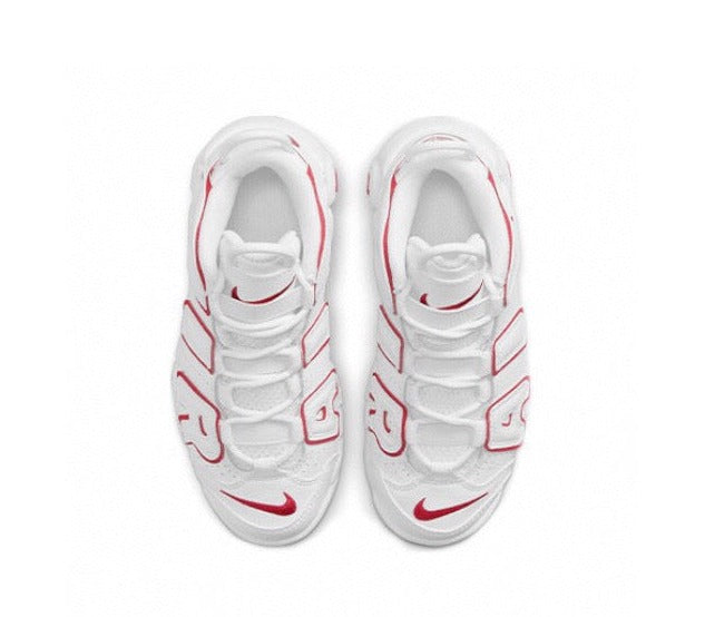 Kids Nike Uptempo White Varsity Red