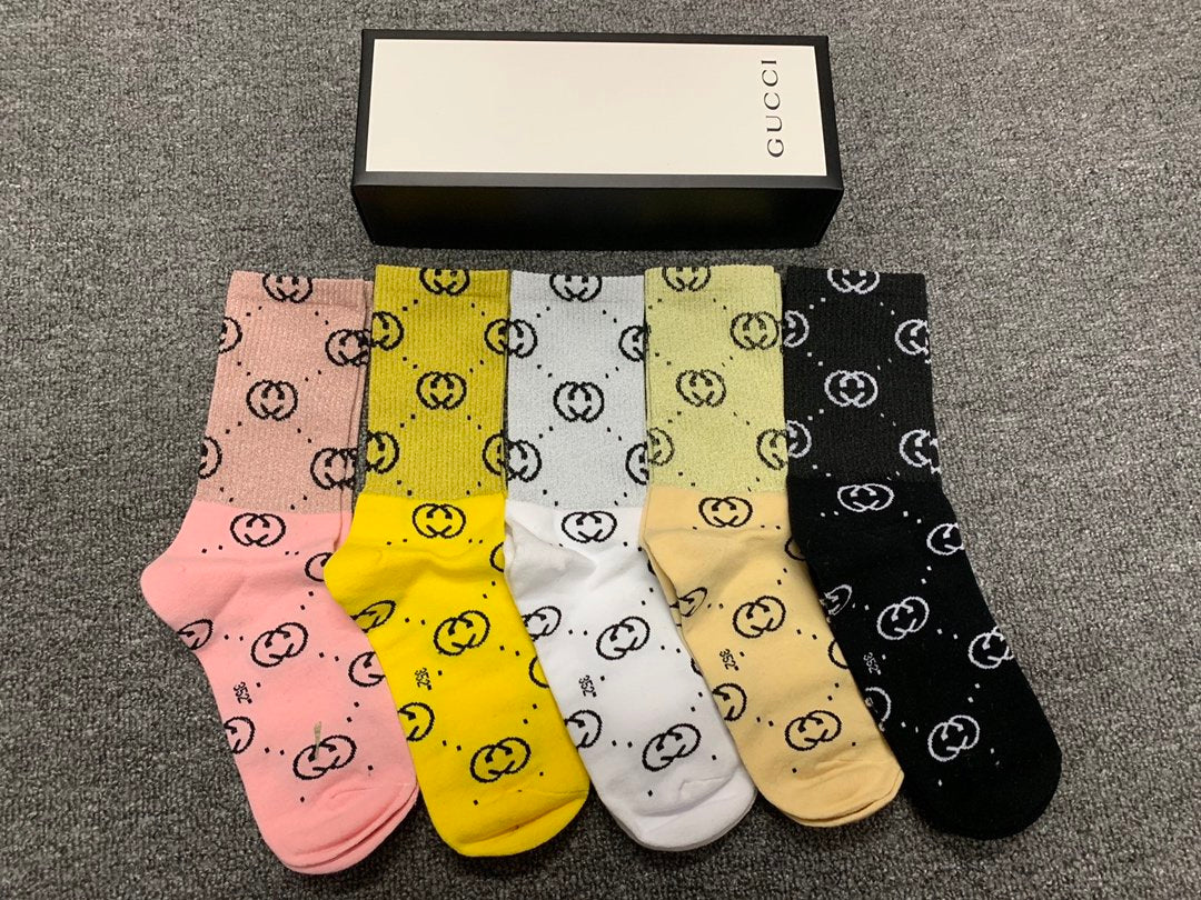 Gucci High Socks 5 Pack