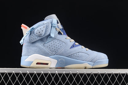 Air Jordan Retro 6 X Travis Scott Cerulean Blue