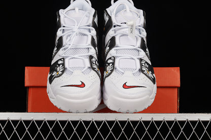 Air More Uptempo 96X Peace & Love Swoosh White-Black