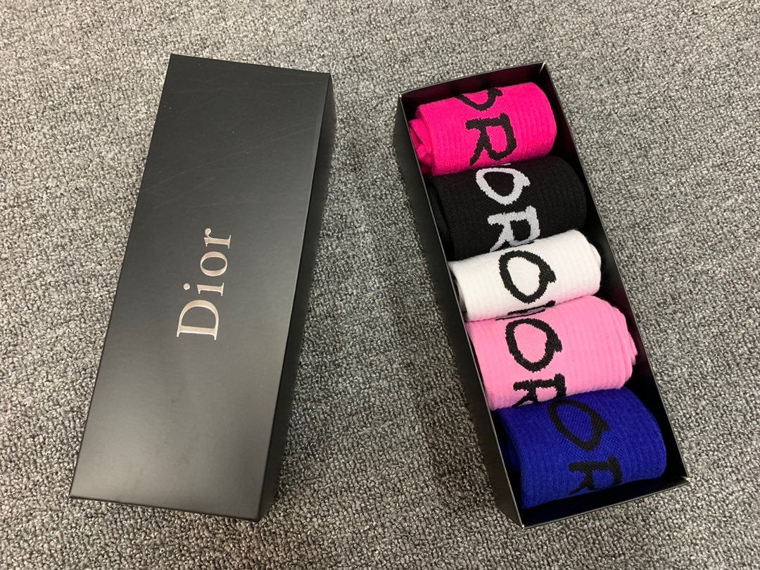 Christian Dior High Socks 5 Pack