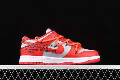 SB Dunk X Off White Plus University Red/Wolf Grey