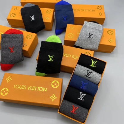 Louis Vuitton Mid Socks 5 Pack