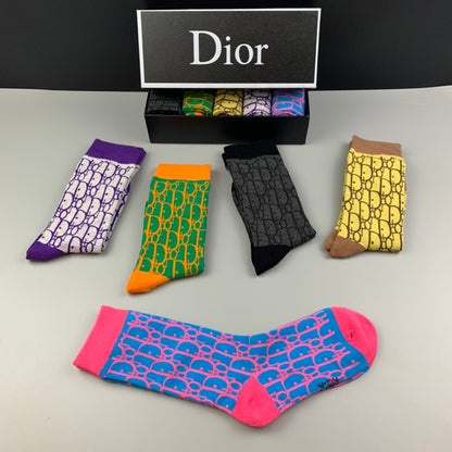 Christian Dior High Socks 5 Pack