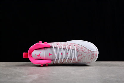 Air Jordan Retro 12 GS White/Artic Punch-Hyper Pink