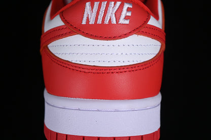 SB Dunk Low White/University-Red