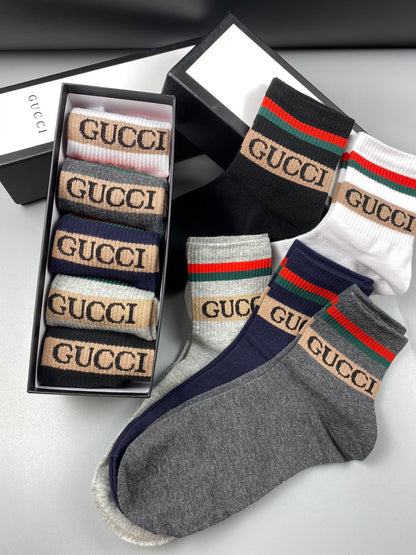 Gucci Mid Socks 5 Pack