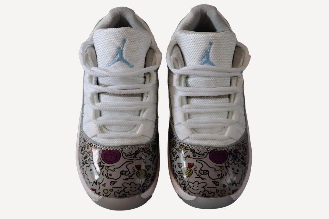 Kids Air Jordan Retro 11 Low 'White drawings'