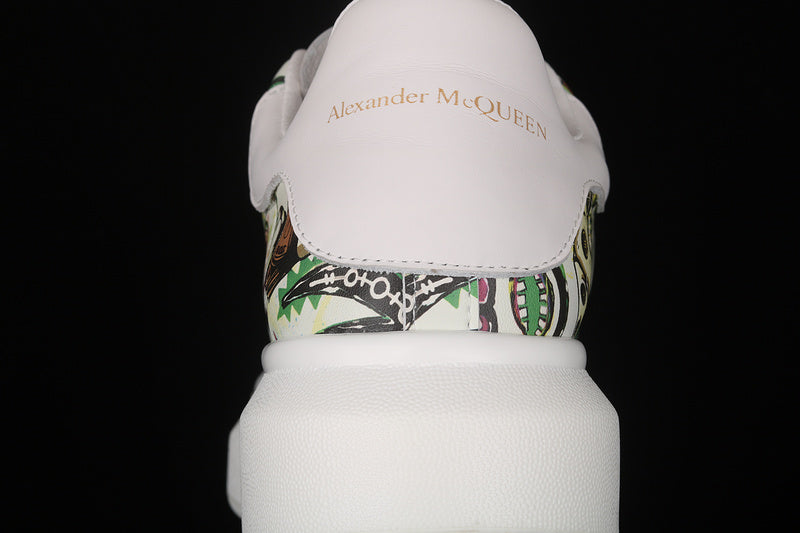 Alexander McQueen Sole White-Graffiti Multi-Color