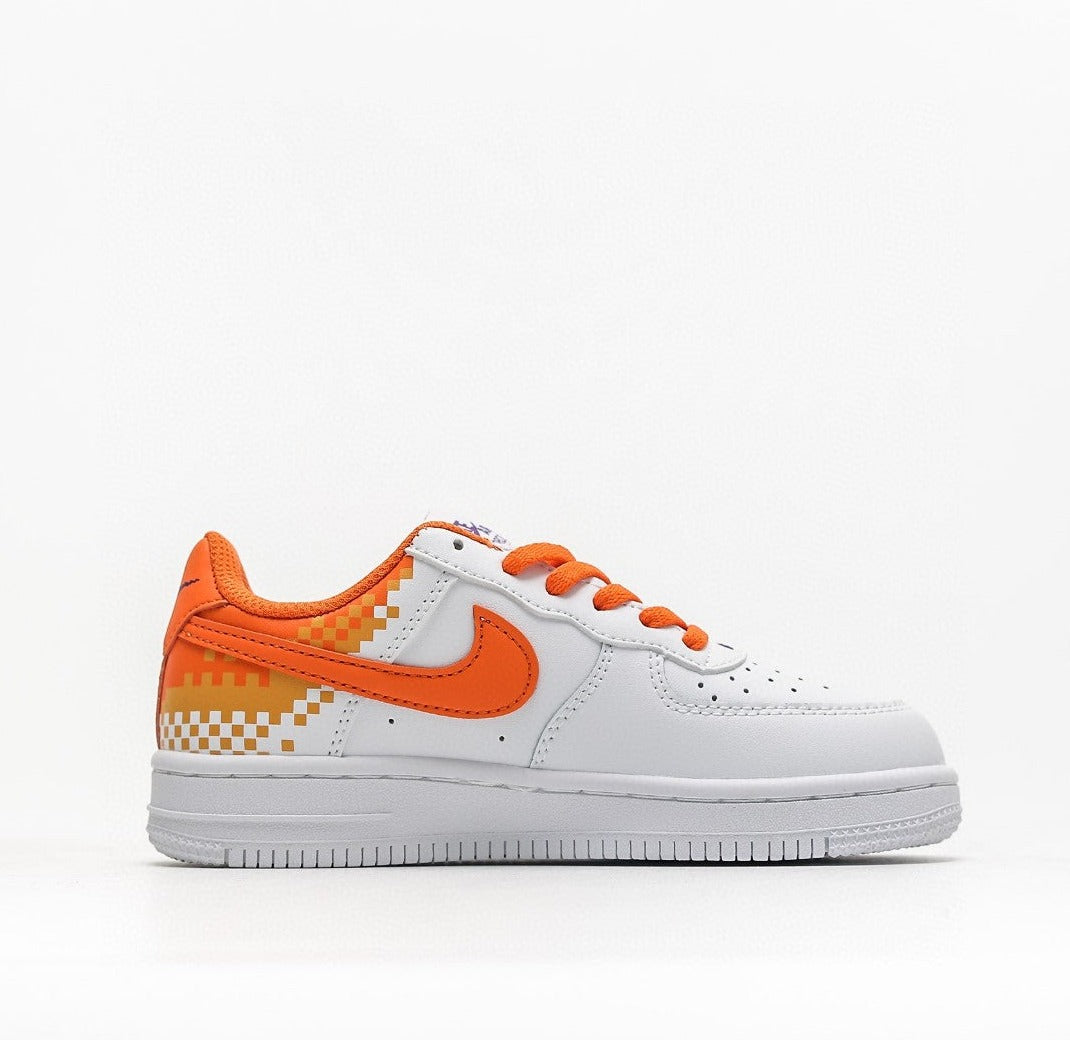 Kids Nike Air Force One White Orange