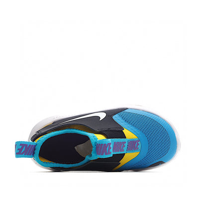 Kids Nike Flex Runner Toddler Black White Blue-Yellow