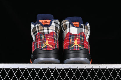 Air Jordan Retro 5 Plaid Black/Total Orange/Dark Obsidian