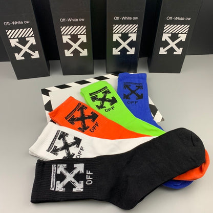 Off White High Socks 5 Pack