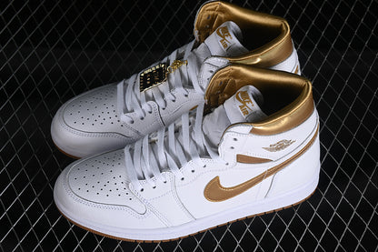 Air Jordan Retro 1 High OG White/Metallic-Gold