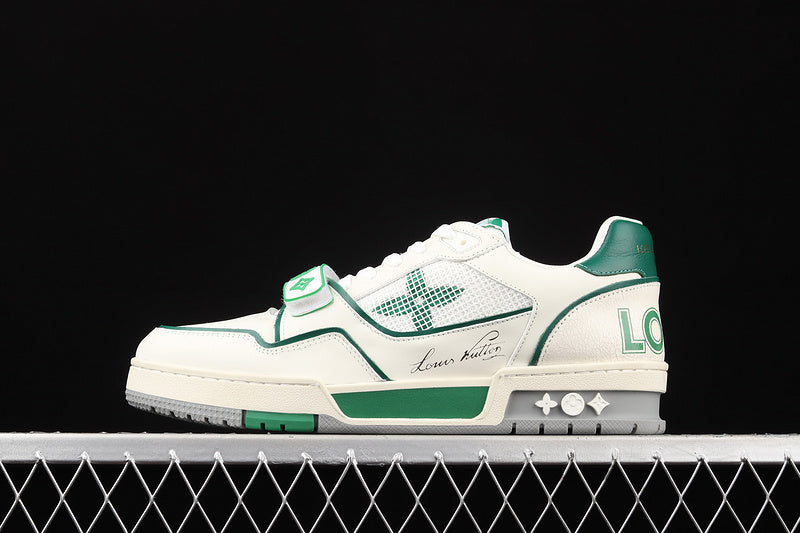 Louis Vuitton Trainer Low 'White Green Mesh'