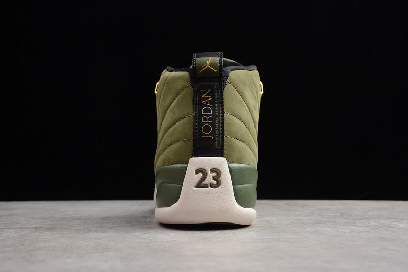 Air Jordan Retro 12 Chris Paul Class Of 2023 Olives Canvas-Black