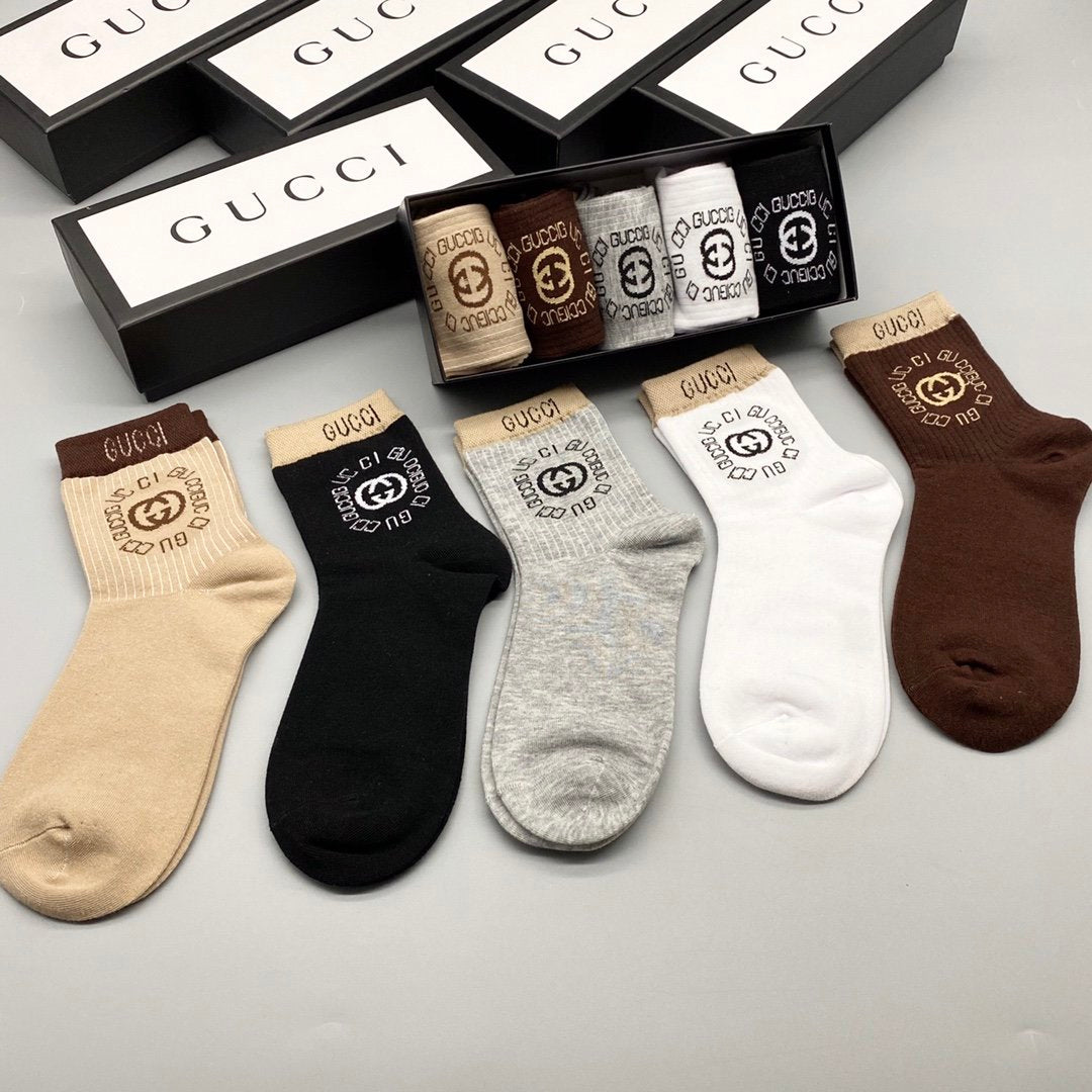 Gucci Mid Socks 5 Pack