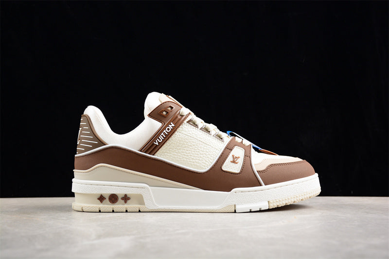 Louis Vuitton Trainer Sneakers Low White-Brown