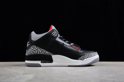 Air Jordan Retro 3 OG 20128 Black/Cement Grey-White-Red