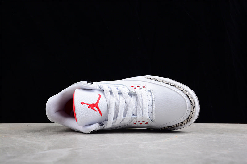 Air Jordan Retro 3 Hall Of Fame White/Cement Grey-Black-Fire Red