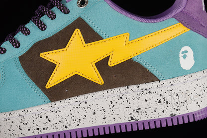 BAPE Bapesta 'Blue Yellow Brown-Purple'