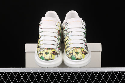 Alexander McQueen Sole White-Graffiti Multi-Color