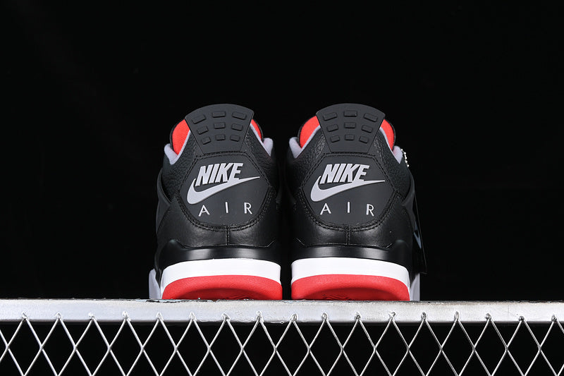 Air Jordan Retro 4  Bred Reimagined (Black Leather)