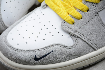 Air Jordan Retro 1 High Switch 2 In 1 White/Light Smoke Grey-Tour Yellow