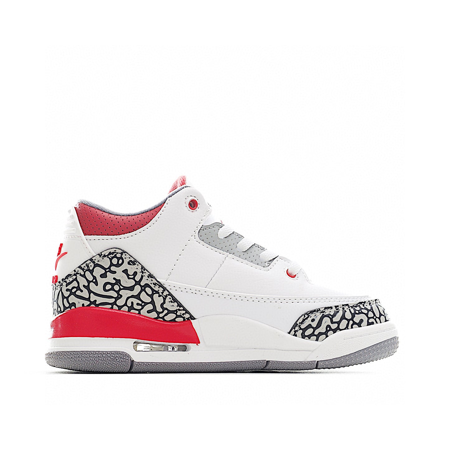 Kids Air Jordan Retro 3 'White Cement Fire Red'