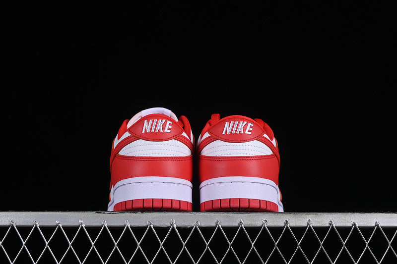 SB Dunk Low White/University-Red