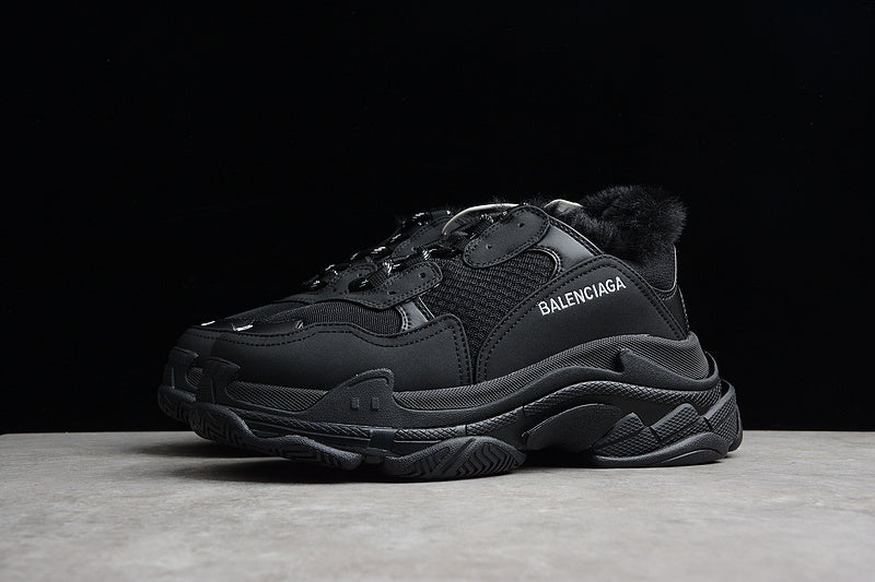 Balenciaga Triple S 'Faux Fur- Black'