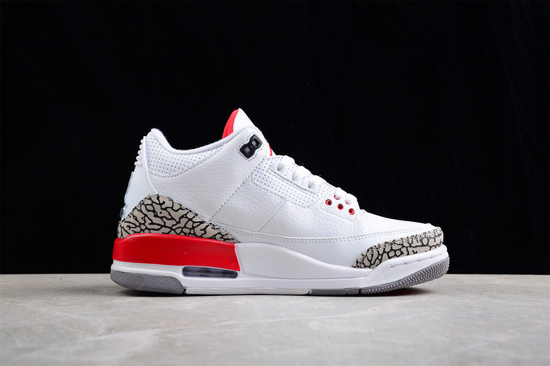 Air Jordan Retro 3 Hall Of Fame White/Cement Grey-Black-Fire Red