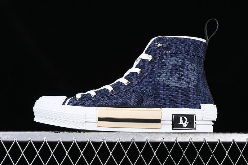 Dior B23 High Top Bee Embroidery Blue