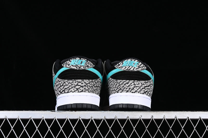 SB Dunk Low Pro Atmos Elephant Grey/Black/White-Clear Jade