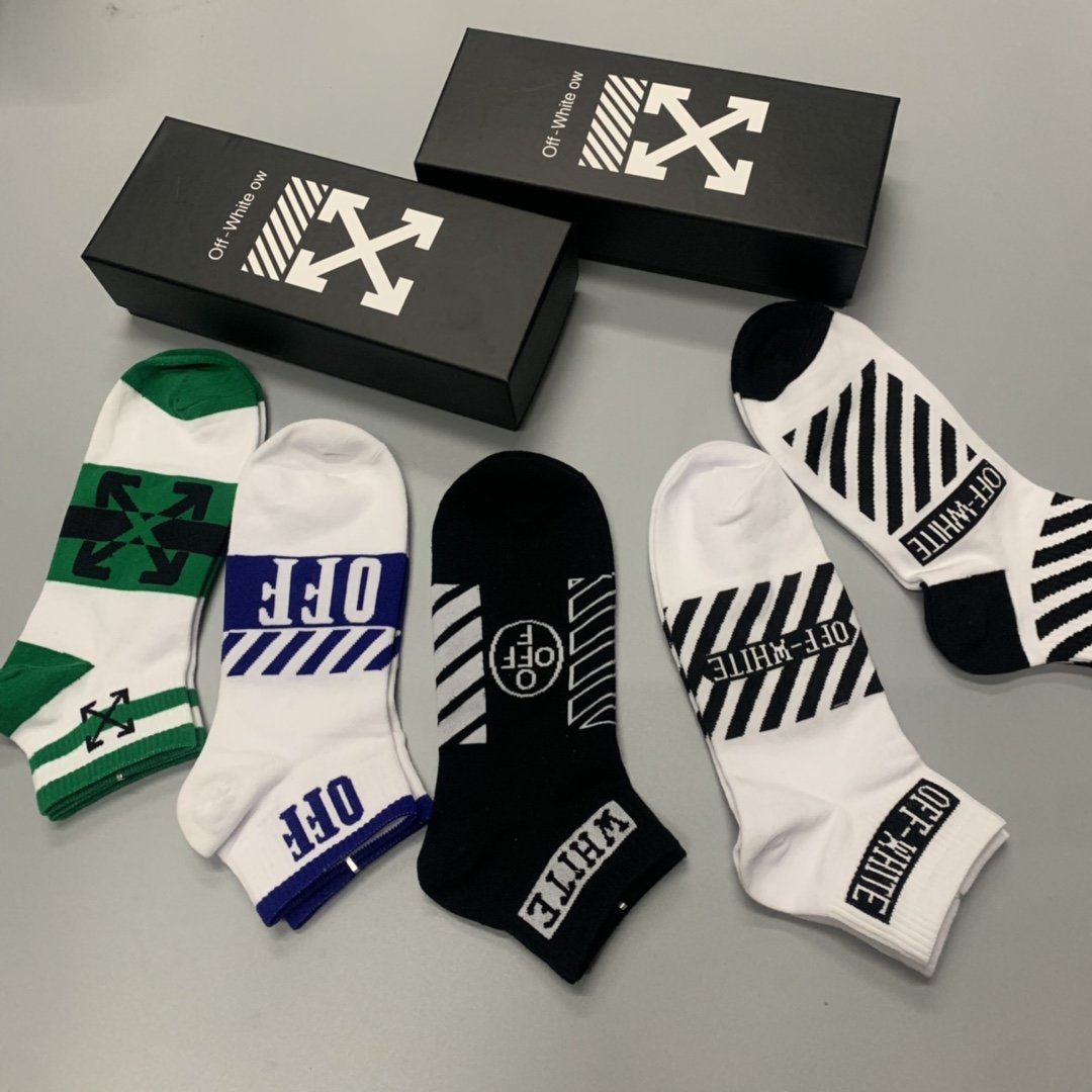 Off White Low Socks 5 Pack