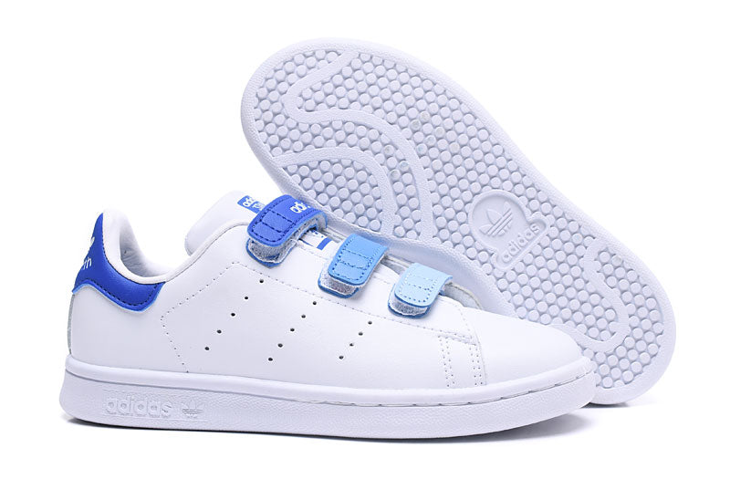 Kids Adidas Originals X Stan Smith Comfort Closure Cloud White Collegiate Blue