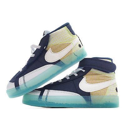 Kids Nike Blazer Mid Navy Blue Clear