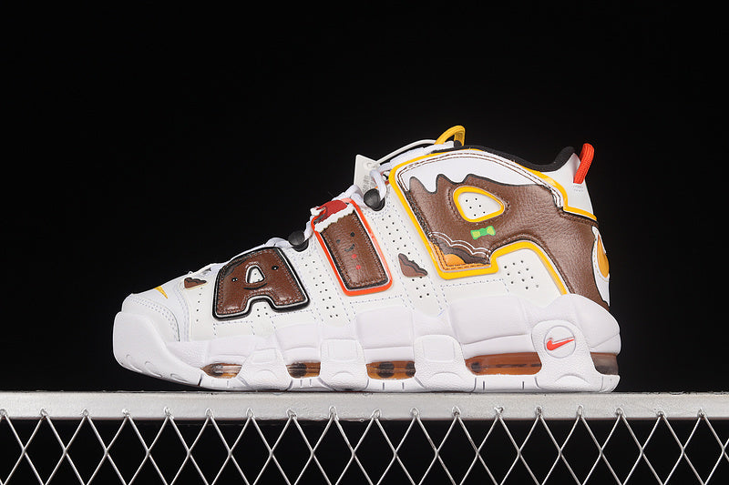 Air More Uptempo 96 QS White/Brown-Yellow Red