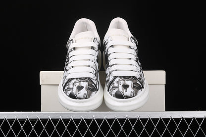 Alexander McQueen Sole White-Graffiti Black White