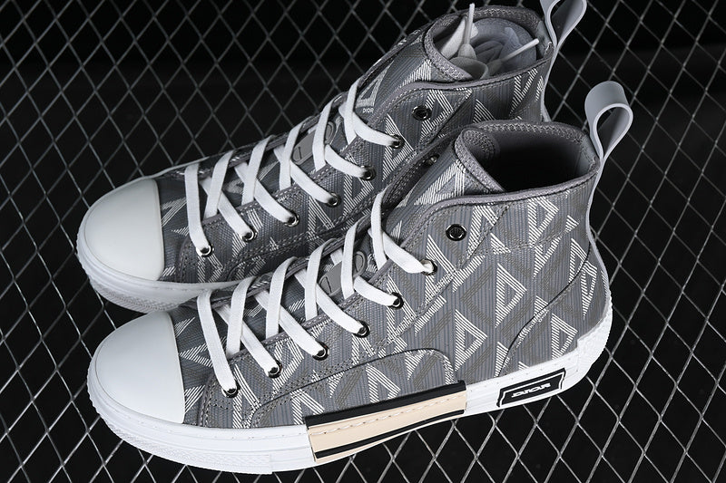 Dior B23 High Top Bee Embroidery Grey