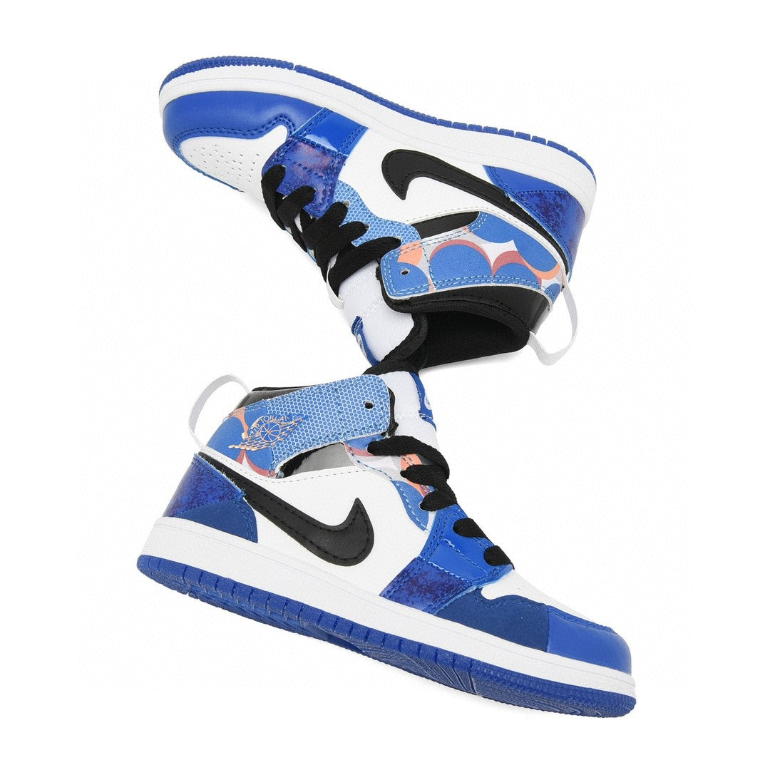 Kids Air Jordan 1 High  'White Triple Blue'