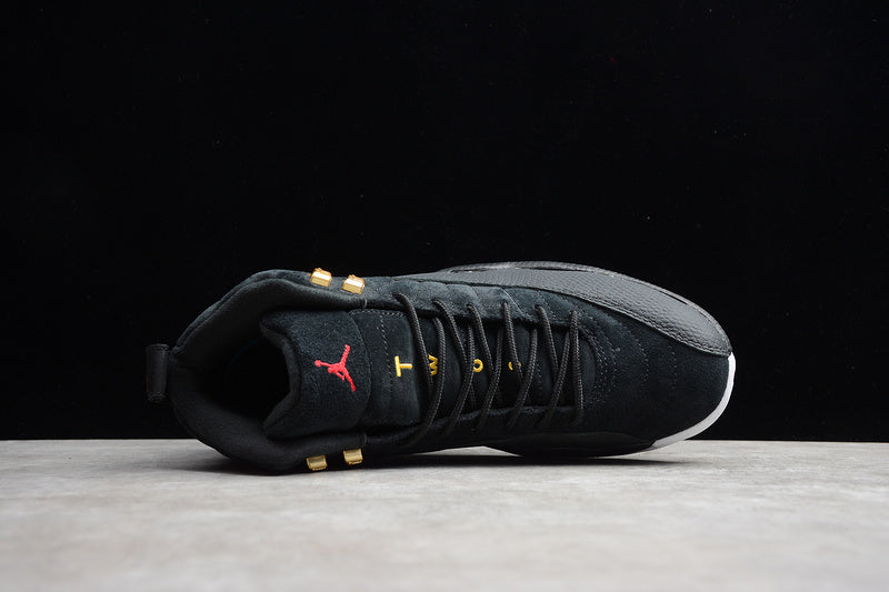 Air Jordan Retro 12 Reverse Taxi Black-White